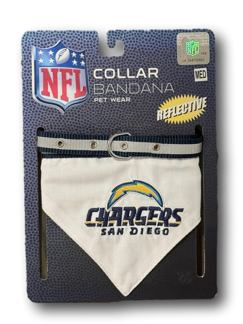 San Diego Chargers Reflective Pet Collar Bandana - NWT